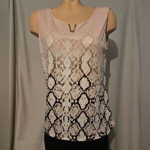 Calvin Klein Sleeveless V-neck Blouse, New